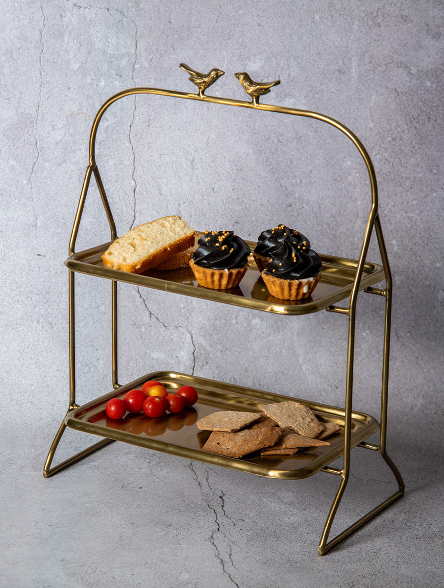 2 Tier Birdie Serving Tray / Platter