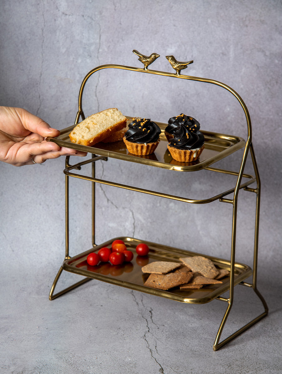 2 Tier Birdie Serving Tray / Platter