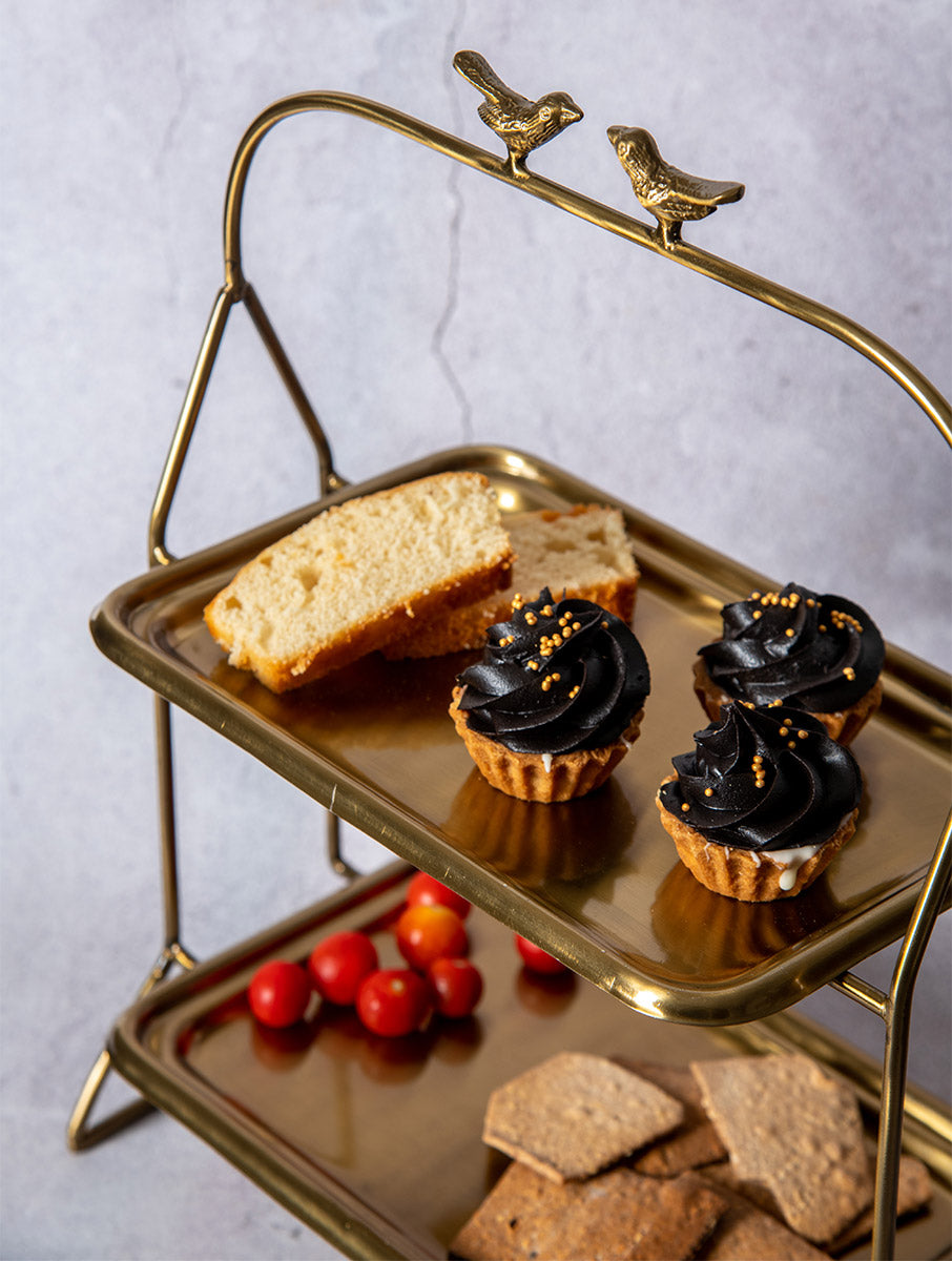 2 Tier Birdie Serving Tray / Platter