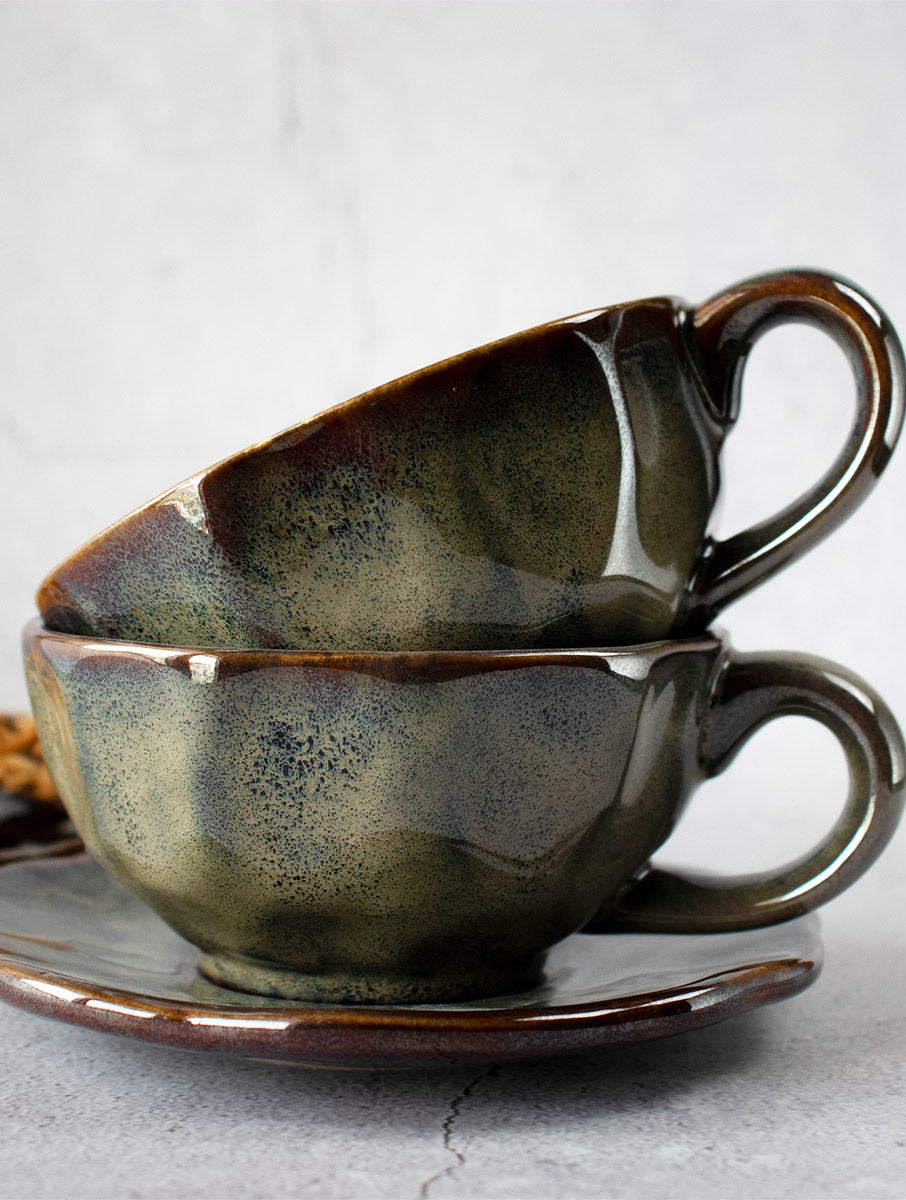Fine Porcelain 8 Oz | 240 Ml Tea Cup & 6 Saucer Set Of 6 In Gift Box  WL-880105/6C, Set of 6 - Kroger